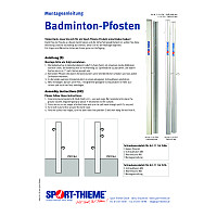 Sport-Thieme Badminton-Pfosten für Bodenhülsen