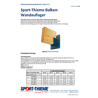 Sport-Thieme Balken-Wandauflager