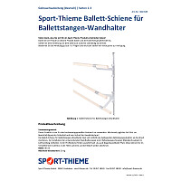 Sport-Thieme Ballett-Schiene für Ballettstangen-Wandhalter