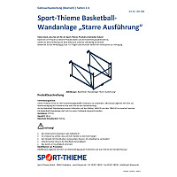 Sport-Thieme Basketball-Wandanlage "Starre Ausführung"