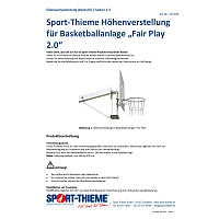 Sport-Thieme Höhenverstellung für Basketballanlage "Fair Play 2.0"