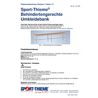 Sport-Thieme Umkleidebank "Rollstuhlgerecht"