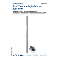 Sport-Thieme Volleyballpfosten 80x80 mm, DVV 2