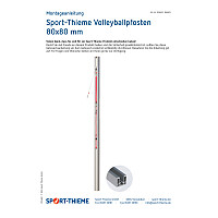 Sport-Thieme Volleyballpfosten 80x80 mm, DVV 1