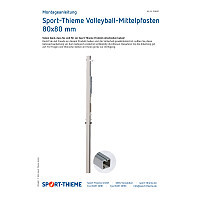 Sport-Thieme Volleyball-Mittelpfosten 80x80 cm