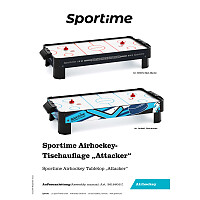 Sportime Airhockey-Tischauflage "Black Attacker"