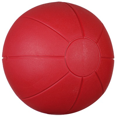 Togu Medizinball aus Ruton, 1 kg, ø 21 cm, Rot