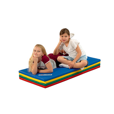 Sport-Thieme Faltmatte "Basic", 240x120x3 cm, Blau-Gelb-Grün-Rot