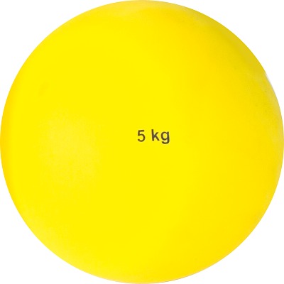 Sport-Thieme Stoßkugel aus Kunststoff, 5 kg, Gelb ø 135 mm