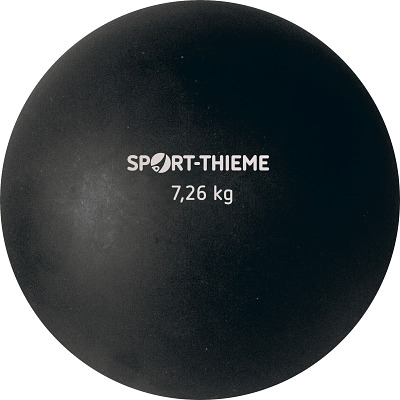 Sport-Thieme Stoßkugel aus Kunststoff, 7,26 kg, Schwarz, ø 150 mm