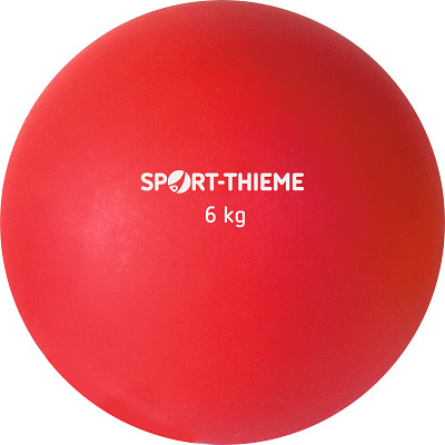 Sport-Thieme Stoßkugel aus Kunststoff, 6 kg, Rot ø 140 mm