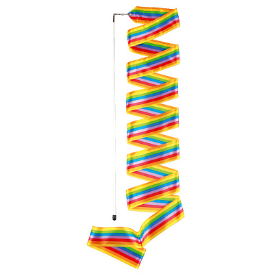 Sport-Thieme Gymnastikband mit Stab Bunt, 6 m, Wettkampf