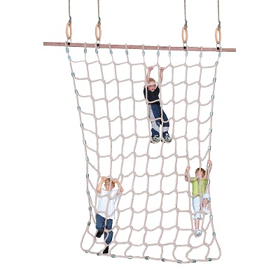 Sport-Thieme Kletternetz für Turnringe, Spinnfaser Natur, 3,5 m