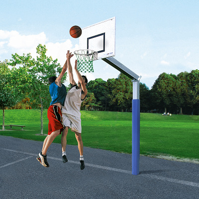 Sport-Thieme Basketballanlage Fair Play mit Herkulesseil-Netz, Korb Outdoor abklappbar