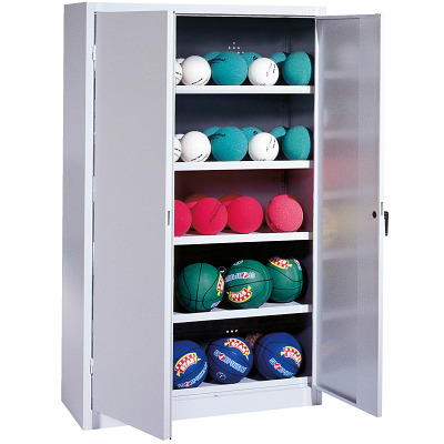 C+P Ballschrank mit Vollblech-Flügeltüren (Typ 3), HxBxT 195x150x50 cm, Goldgelb (RAL 1004), Gleichschließung