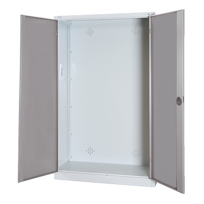 C+P Modul-Sportgeräteschrank mit Vollblech-Flügeltüren, HxBxT 195x120x50 cm, Klinkengriff, Einzelschließung