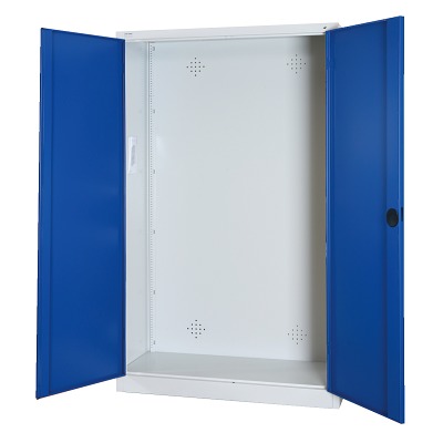 C+P Modul-Sportgeräteschrank mit Vollblech-Flügeltüren, HxBxT 195x120x50 cm, Enzianblau (RAL 5010), Einzelschließung