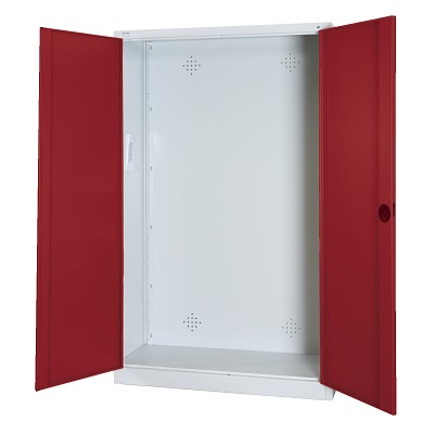 C+P Modul-Sportgeräteschrank mit Vollblech-Flügeltüren, HxBxT 195x120x50 cm, Rubinrot (RAL 3003), Einzelschließung