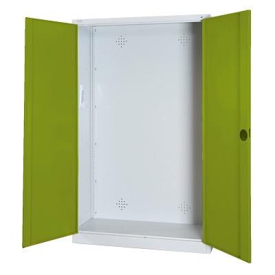 C+P Modul-Sportgeräteschrank mit Vollblech-Flügeltüren, HxBxT 195x120x50 cm, Clowngrün (RAL 110 80 60), Einzelschließung