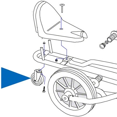 Winther Stützrad für Winther Viking Swingcart