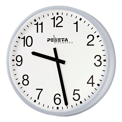 Peweta Wanduhr Großraum, ø 42 cm, Batteriebetrieb, Feuchtraumausführung