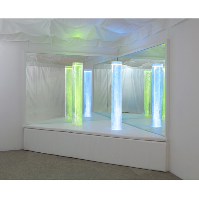 Thumbnail - Sport-Thieme Blasensäulen-Plattform "Eckversion", mit Wellenform-Plattform, 200x200x50 cm