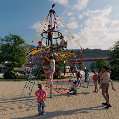 Huck Seilspielgeräte Piratenturm 