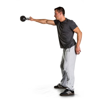 Thumbnail - Sport-Thieme Kettlebell "Gummiert mit gerändeltem Chrom-Griff", 4 kg