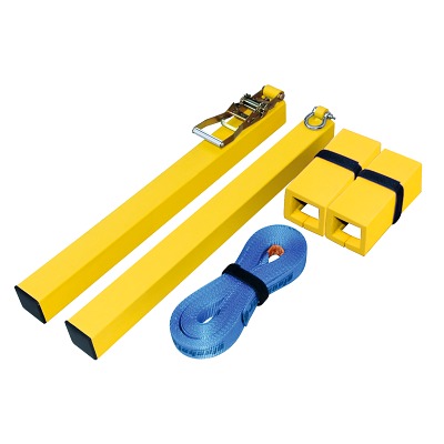 Slackline Hallen-Set mit Pfosten, Pfosten 80x80 mm