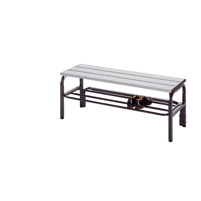 Thumbnail - Sypro Umkleidebank für Trockenräume ohne Lehnen, 1,01 m, Anthrazit (RAL 7016), Ohne Schuhrost