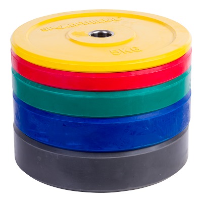 Thumbnail - Sport-Thieme Hantelscheibe "Bumper Plate", bunt, 5 kg, Gelb