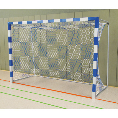 Sport-Thieme Handballtor frei stehend, 3x2 m, Blau-Silber, Verschraubte Eckverbindungen