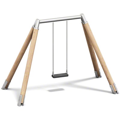 Playparc Einfachschaukel Holz/Metall, Aufhängehöhe 260 cm