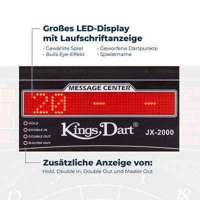 Kings Dart Dartscheibe JX-2000 Profi Turnier mit Laufschrift und extra  dünnem Spider kaufen - Sportime