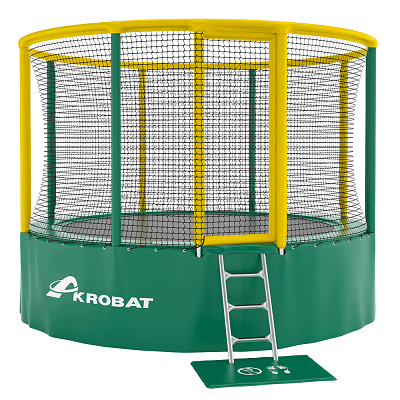 Akrobat Trampolin Gallus, ø 3,60 m, Grün-Gelb