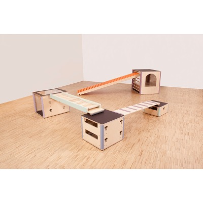 Cube Sports Bewegungslandschaft U3 Set IV, Mit Rollenrutschbahn
