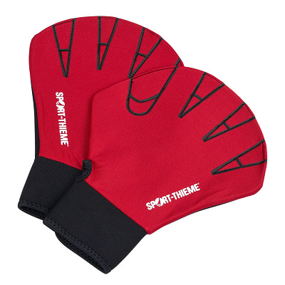 Sport-Thieme Aqua-Fitness-Handschuhe, M, 25x18 cm, Rot