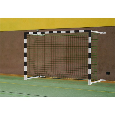 Sport-Thieme Hallenhandballtor 3x2 m, schwenkbar, mit Wandbefestigung, Rot-Silber