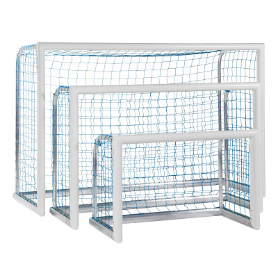 Thumbnail - Sport-Thieme Mini-Fußballtor "Professional Kompakt", Weiß-Pulverbeschichtet, Inkl. Netz, blau (MW 10 cm), 1,20x0,80 m