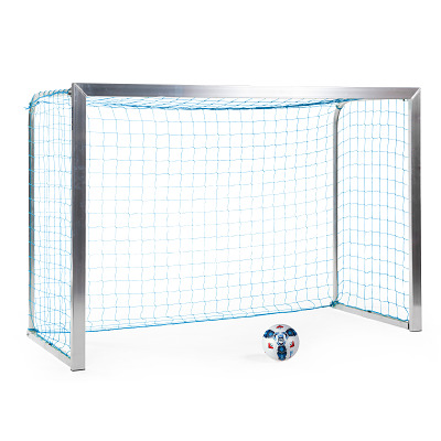 Sport-Thieme Mini-Trainingstor mit anklappbaren Netzbügeln, Inkl. Netz, blau (MW 4,5 cm), 2,40x1,60 m, Tortiefe 1,00 m