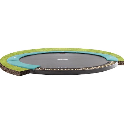 Berg Sports Trampolin FlatGround Champion, ø 4,30 m, Randbezug Grün