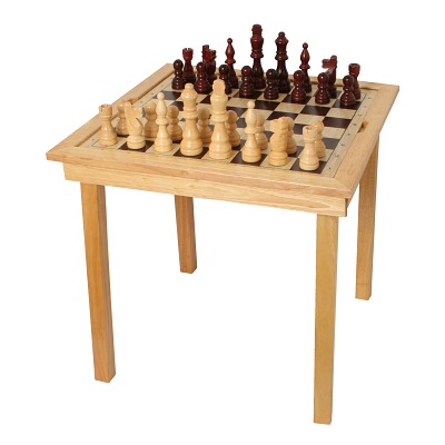 Spieltisch Schach, Dame & Ludo