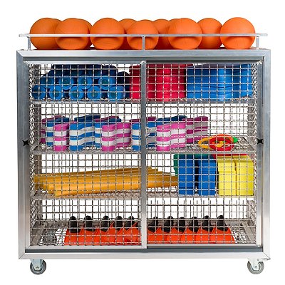 Sport-Thieme Gitterregalwagen "Schwimmbad", 150x62x148 cm, Mit Rädern
