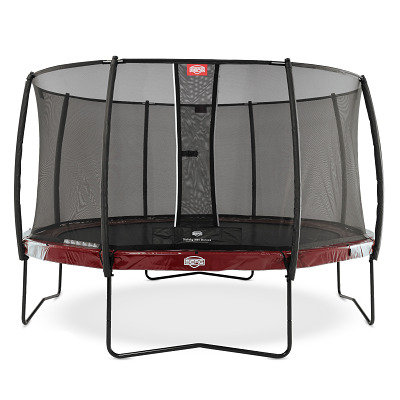 Berg Trampolin Elite mit Sicherheitsnetz Deluxe, ø 3,30 m, Rot