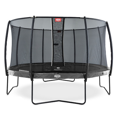 Berg Trampolin Elite mit Sicherheitsnetz Deluxe, ø 3,30 m, Grau