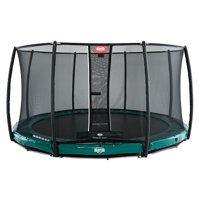 Berg Trampolin InGround Elite mit Sicherheitsnetz Deluxe, ø 330 cm, Grün