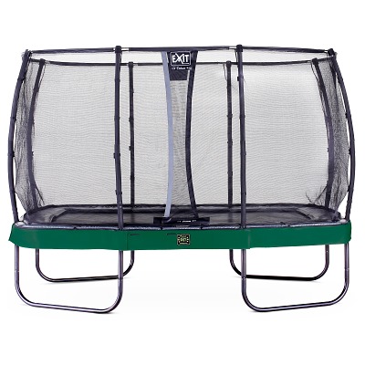 Exit Trampolin Elegant Premium Rechteckig mit Sicherheitsnetz, 214x366 cm, Grün