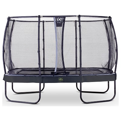 Exit Trampolin Elegant Premium Rechteckig mit Sicherheitsnetz, 214x366 cm, Schwarz