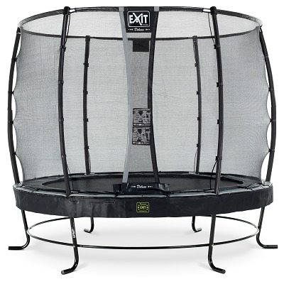 Exit Trampolin Elegant Premium Rund mit Sicherheitsnetz, ø 253 cm, Schwarz