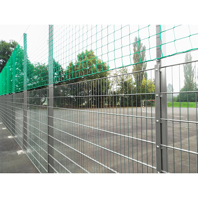Ballfangnetzanlage mit Doppelstabmatte, 40 m, 40x6 m, Verzinkt
